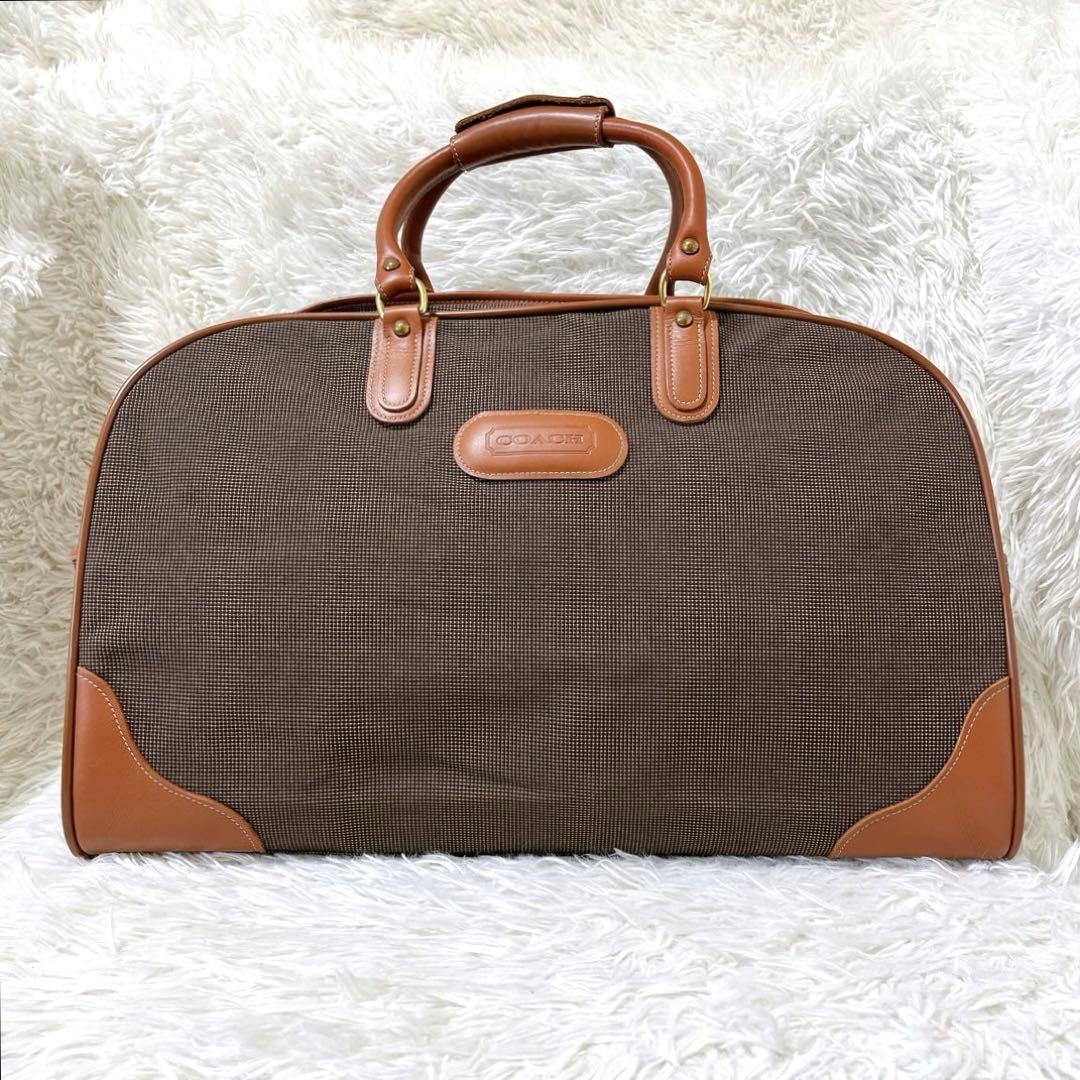 【希少・極美品】オールドコーチ ボストンバッグ 2way キャンバス レザー