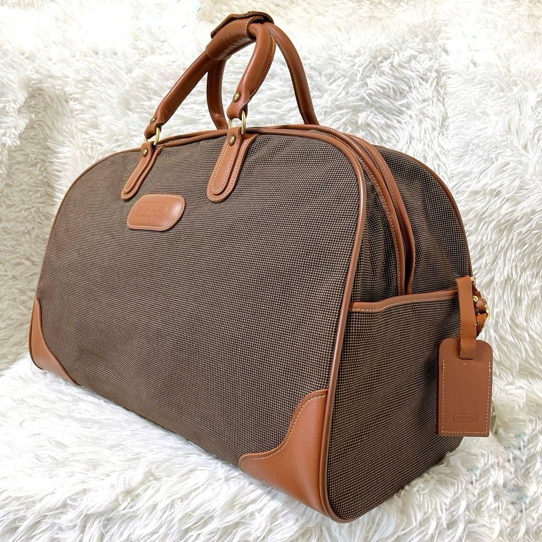 【希少・極美品】オールドコーチ ボストンバッグ 2way キャンバス レザー