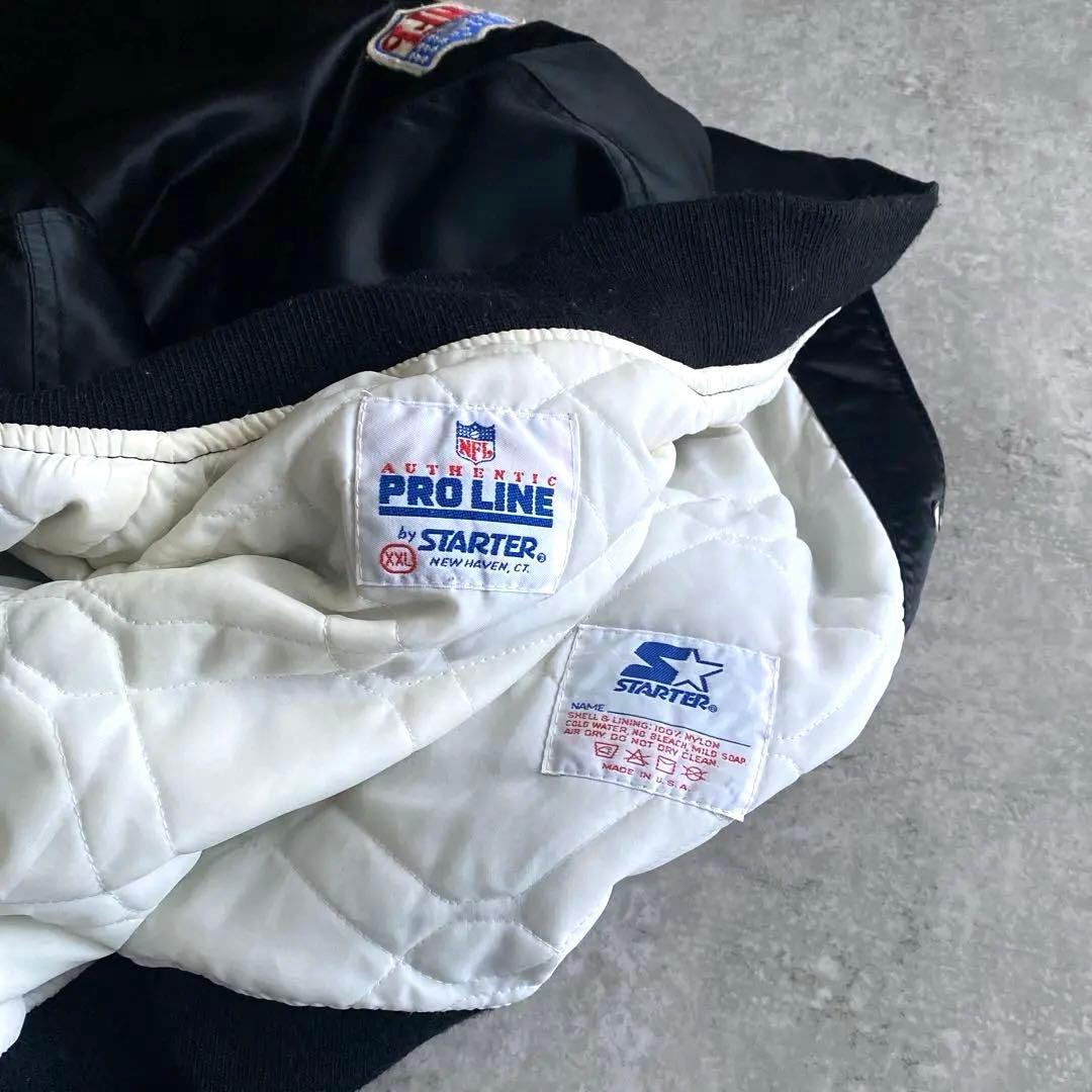 80s 90s STARTER RAIDERS スタジャン USA製 黒 XXL