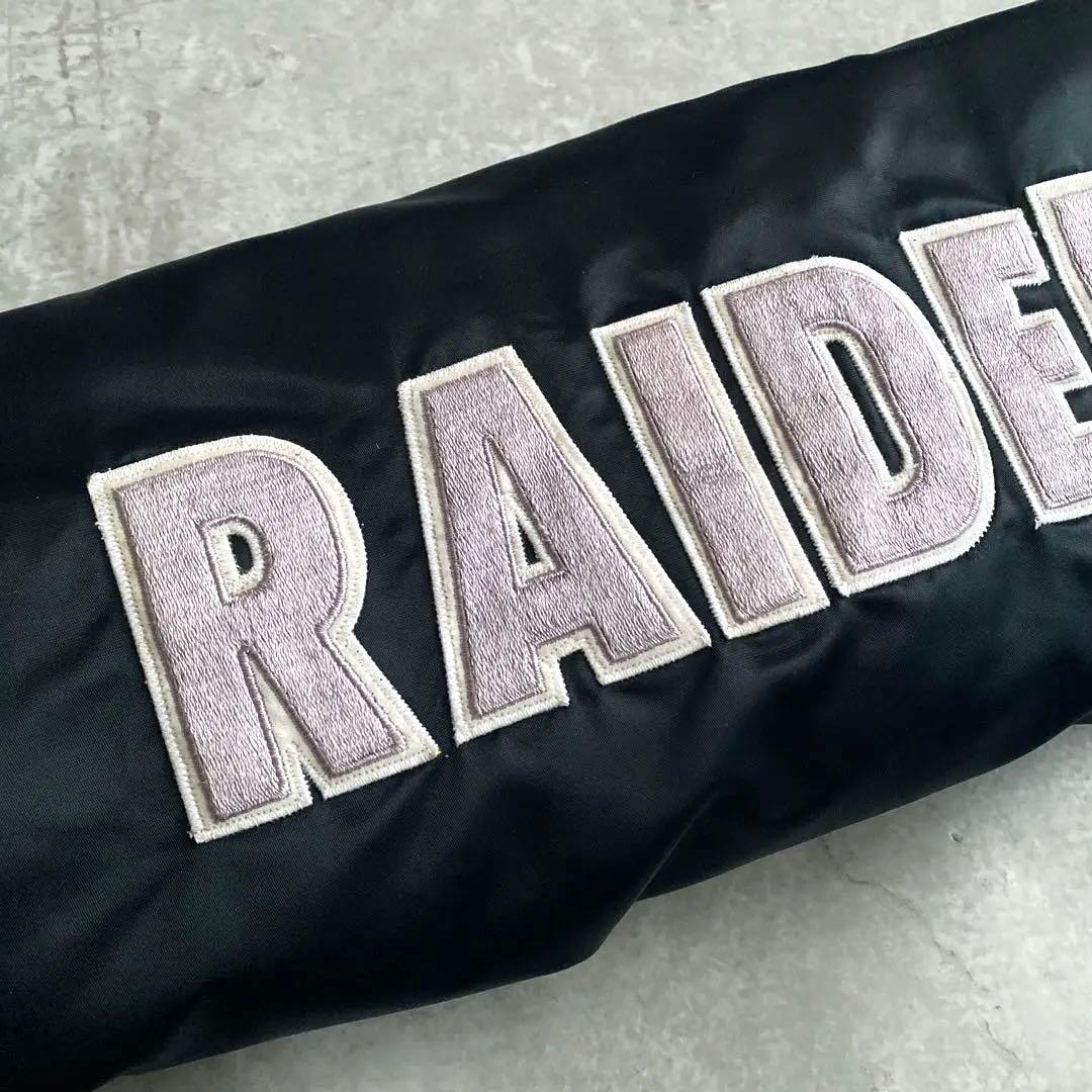 80s 90s STARTER RAIDERS スタジャン USA製 黒 XXL