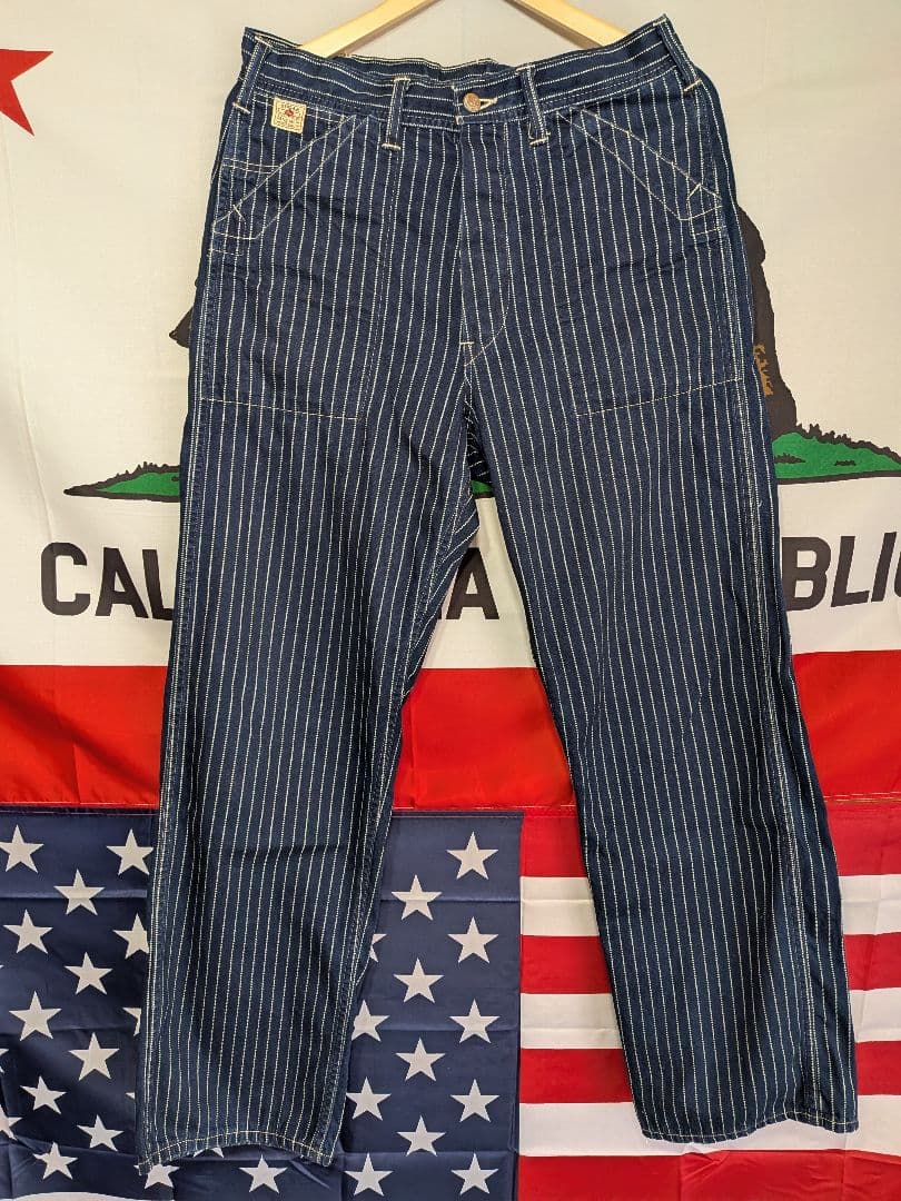 どんぐり　シュガーケーン ウォバッシュ ストライプ パンツ W32