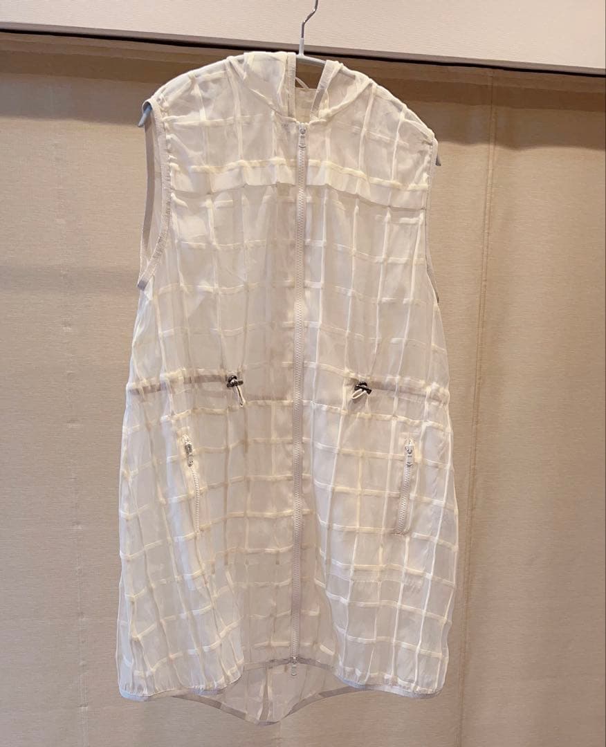 BRUNELLO CUCINELLI ベスト ジレ フード ジップ チェック