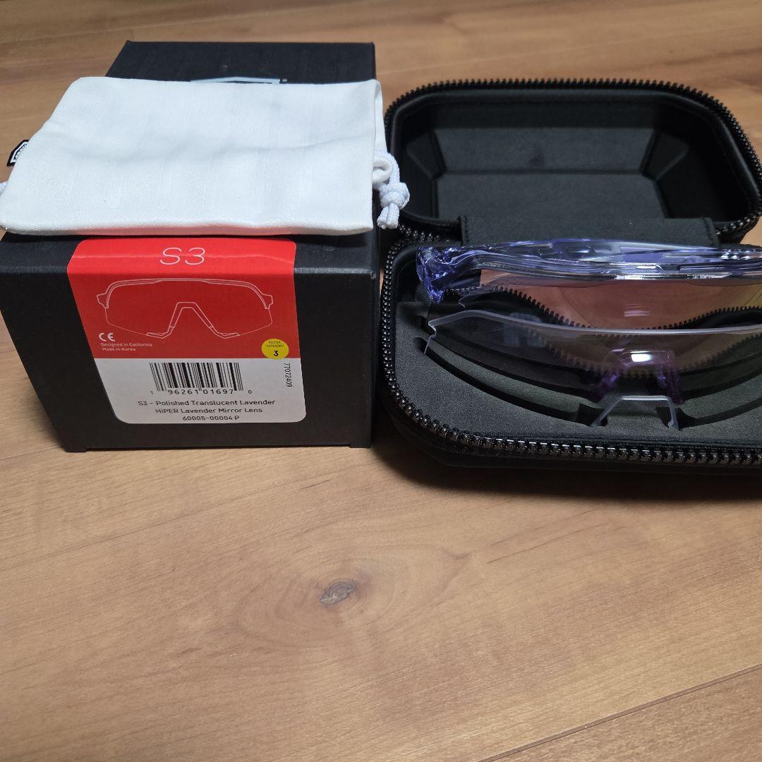 100% S3 クリア ラベンダー ワンハンドレッド サングラス