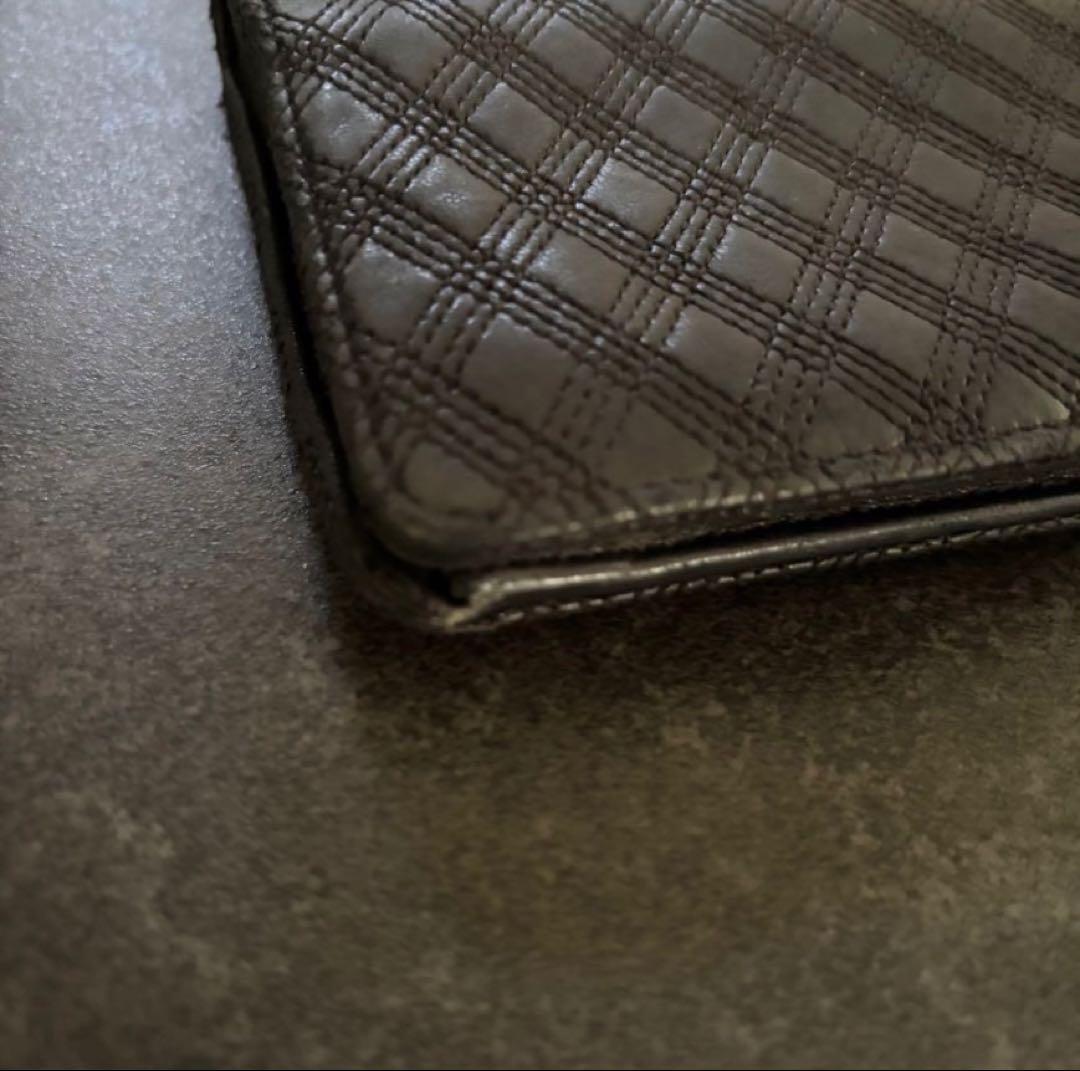 CHANEL ブラック レザー 長財布 二つ折り キルティング ココマーク