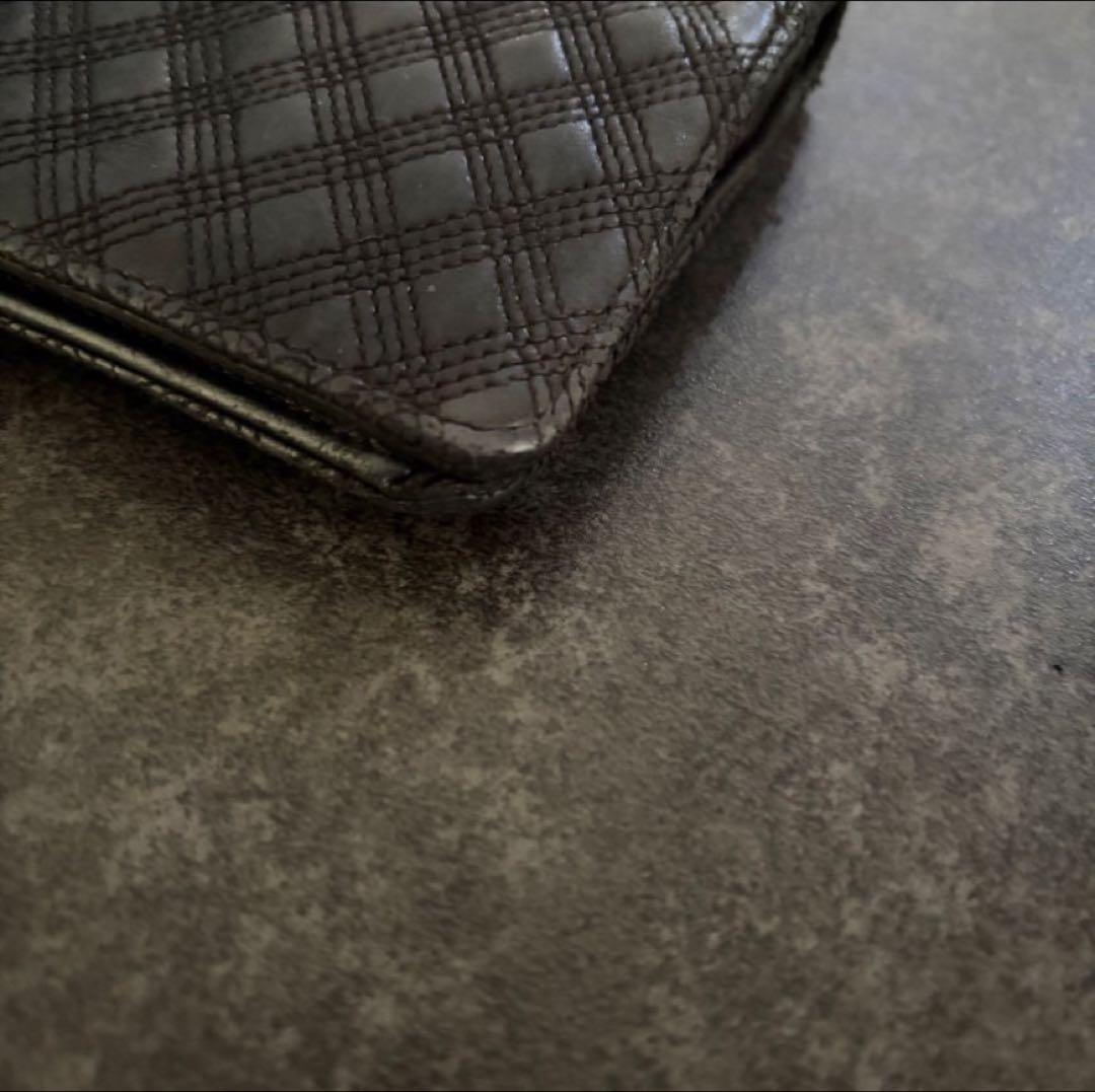 CHANEL ブラック レザー 長財布 二つ折り キルティング ココマーク