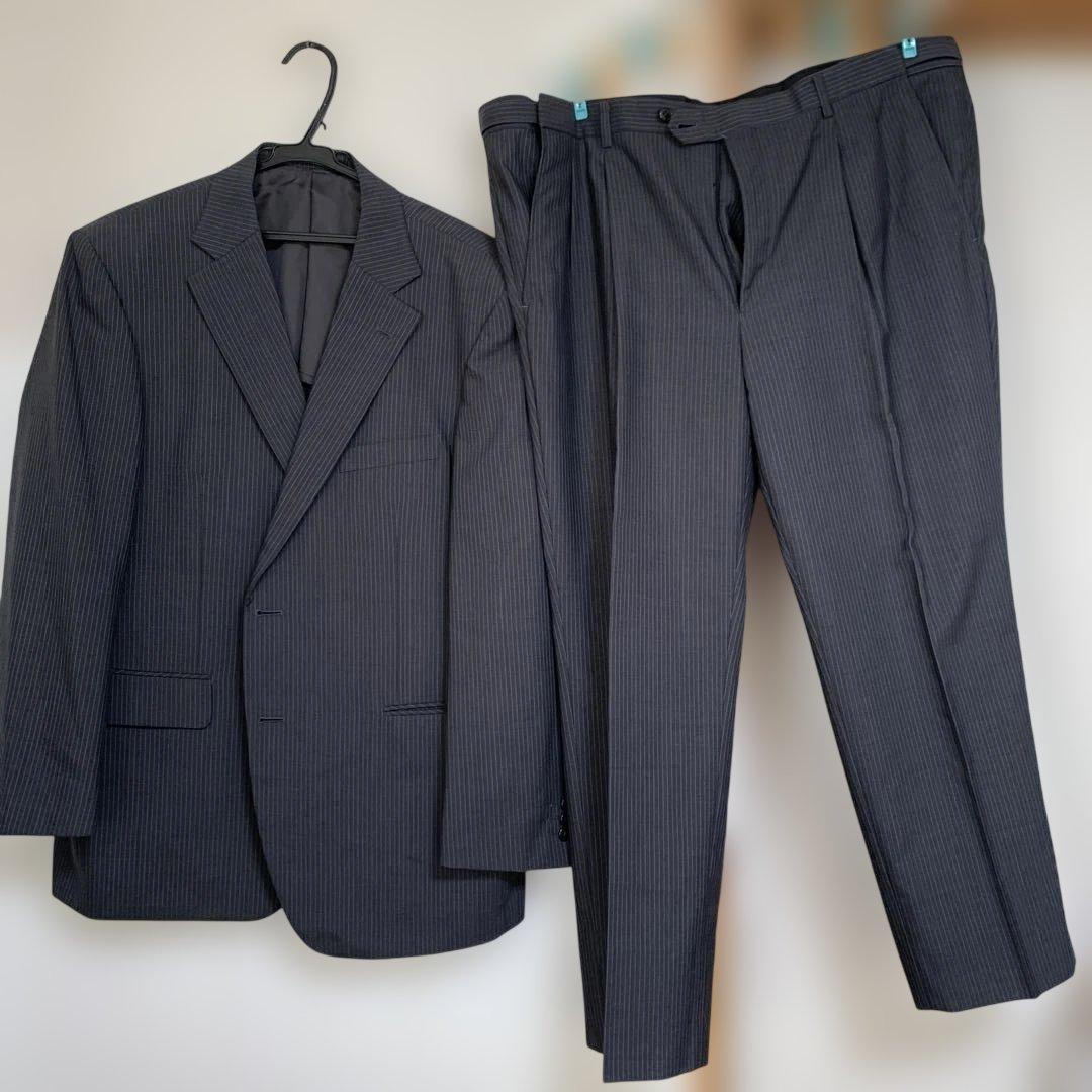 大きいサイズ ストライプ ビジネススーツセット
