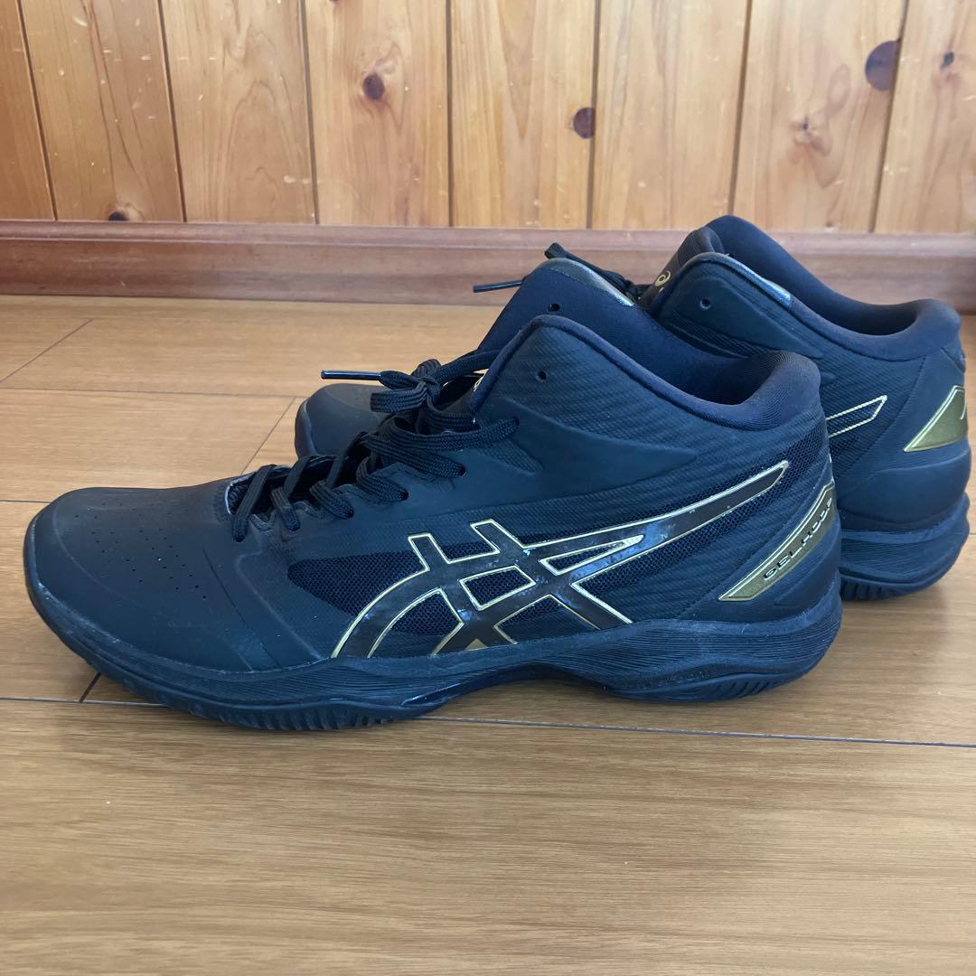 バスケットシューズ　27㎝　アシックス　GELHOOP ブラック　ゴールド