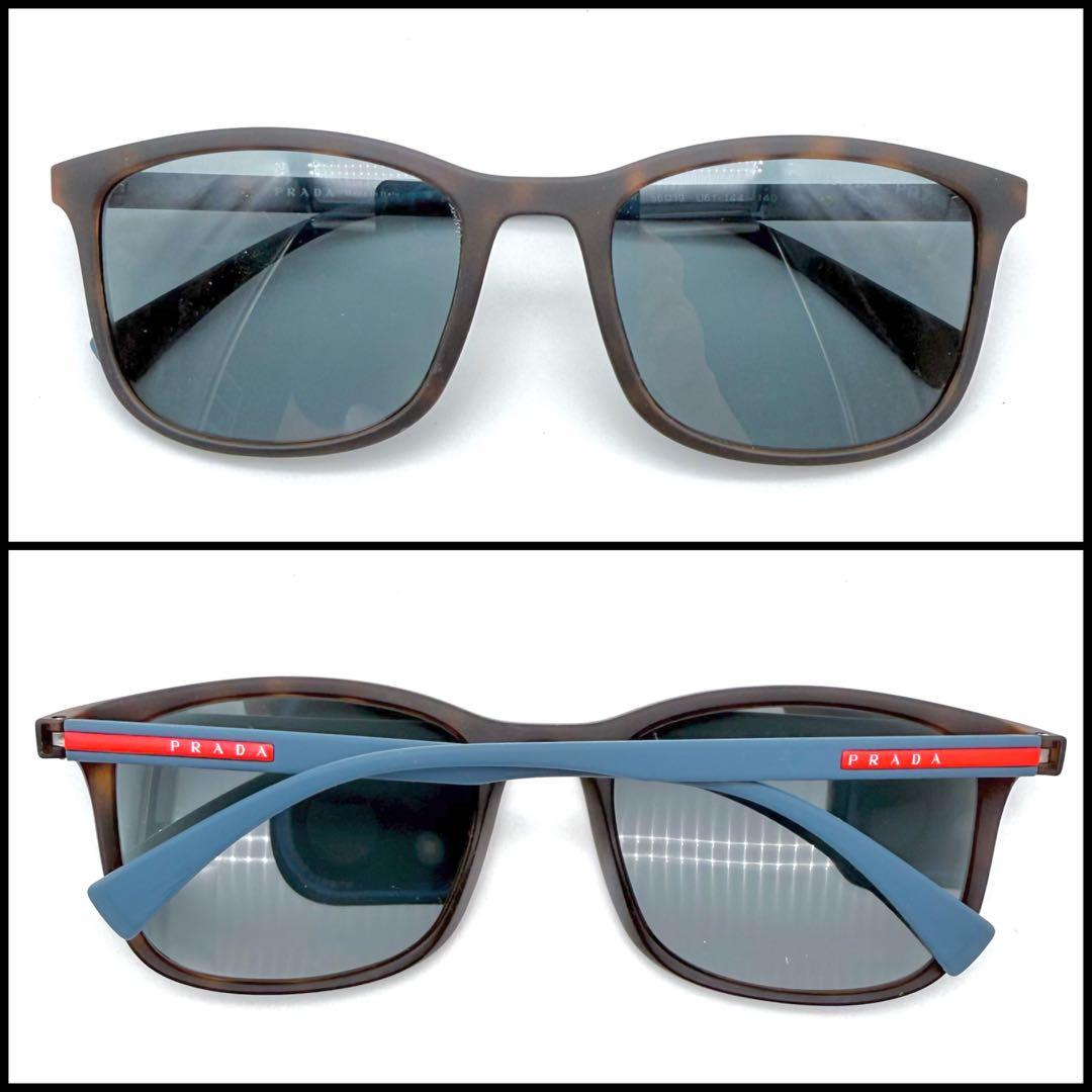 【良品】PRADA SPORTプラダスポーツ　ウェリントンサングラス　ベッコウ柄