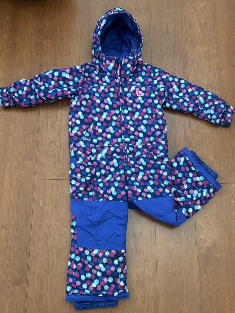 【美品】BURTON バートンキッズ スキーウェア ウエア つなぎ 4T