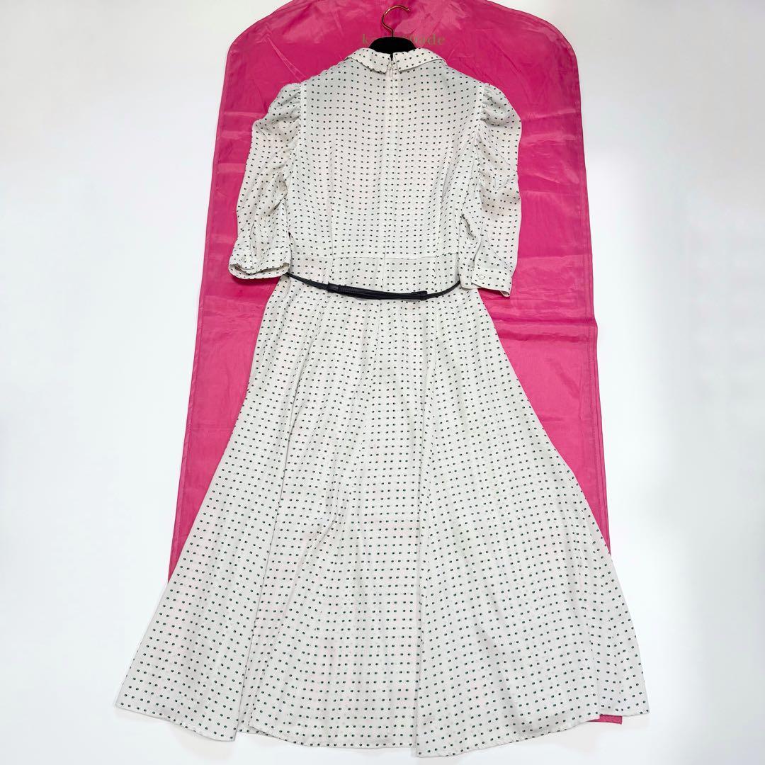 【極美品✨】アナイ ピンドットプリント袖ギャザーワンピース　2023年　36