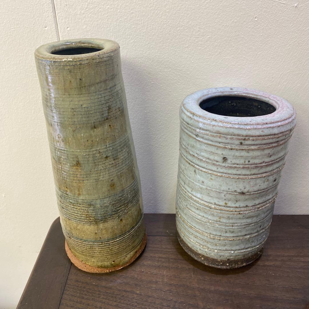 上野焼　花瓶　一輪差し　日本工芸会正会員、「高鶴淳一」氏作品 9点まとめ売り