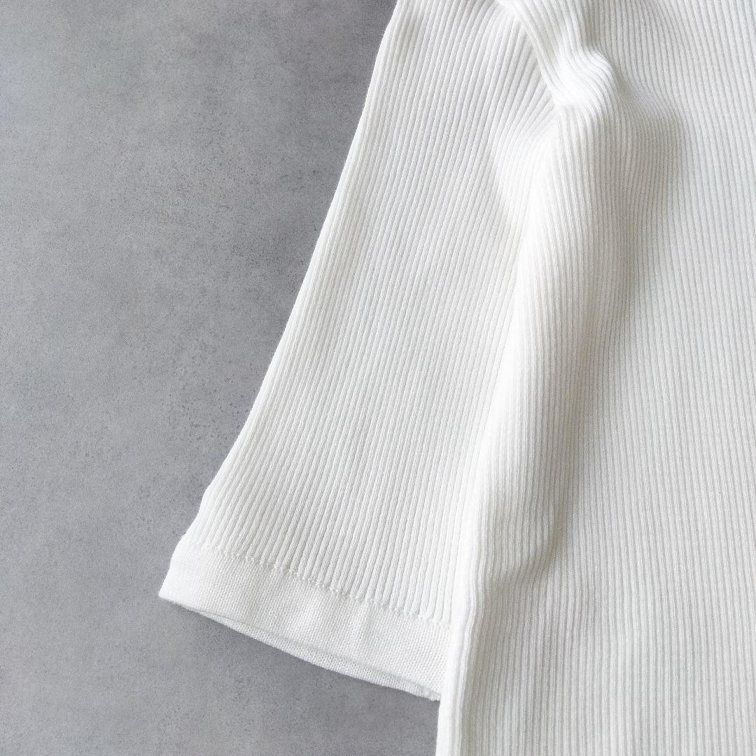 新品タグ付　オーラリー GIZA HIGH GAUGE RIB KNIT TEE