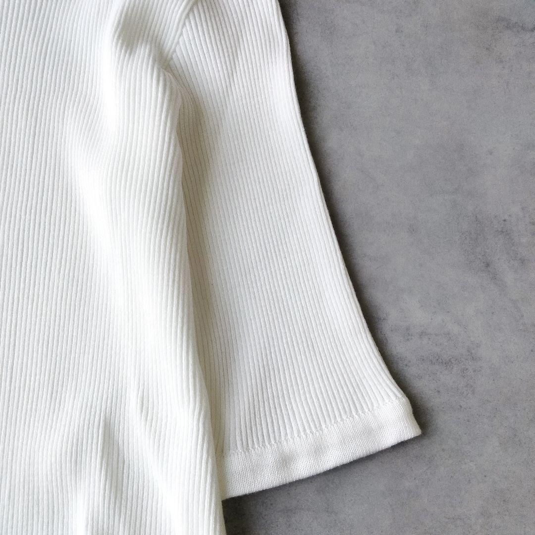 新品タグ付　オーラリー GIZA HIGH GAUGE RIB KNIT TEE