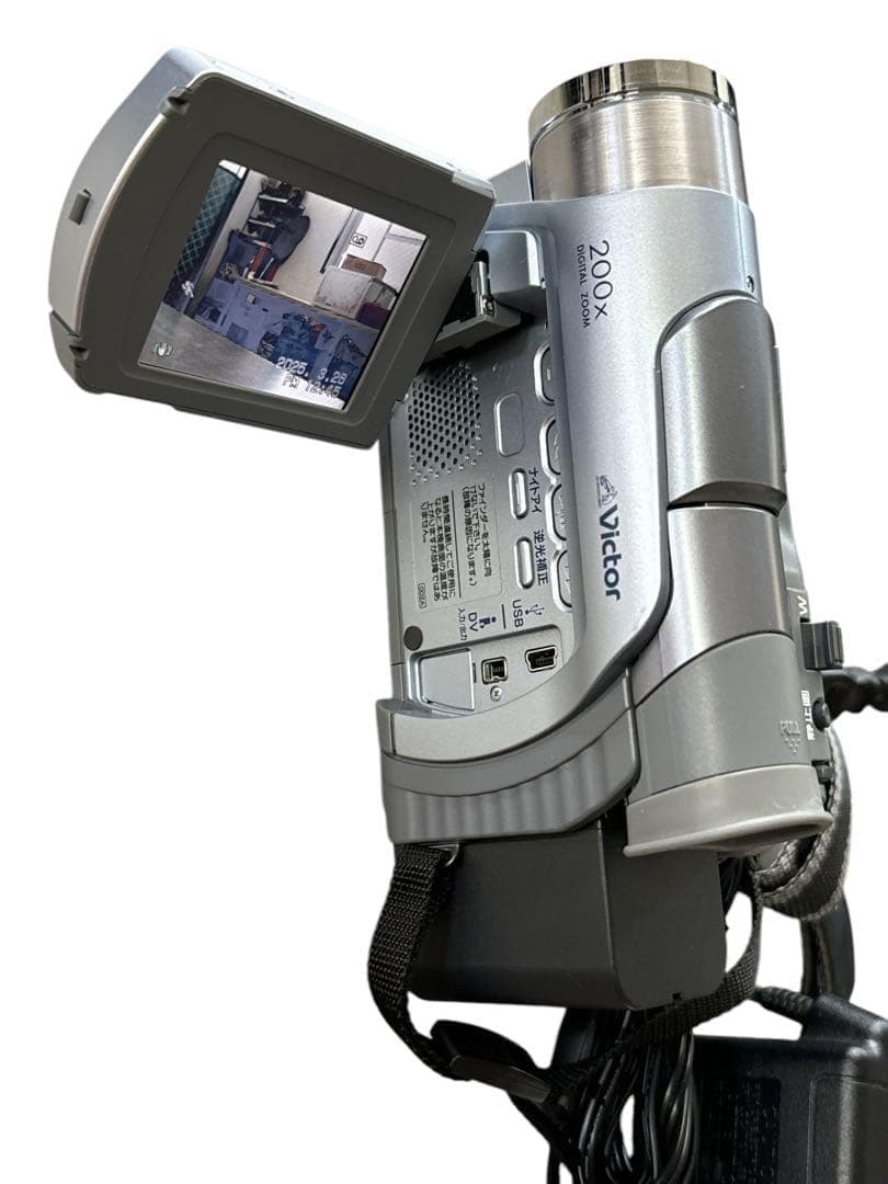 【美品】Victor デジタルビデオカメラ GR-D50K 200倍 動作品