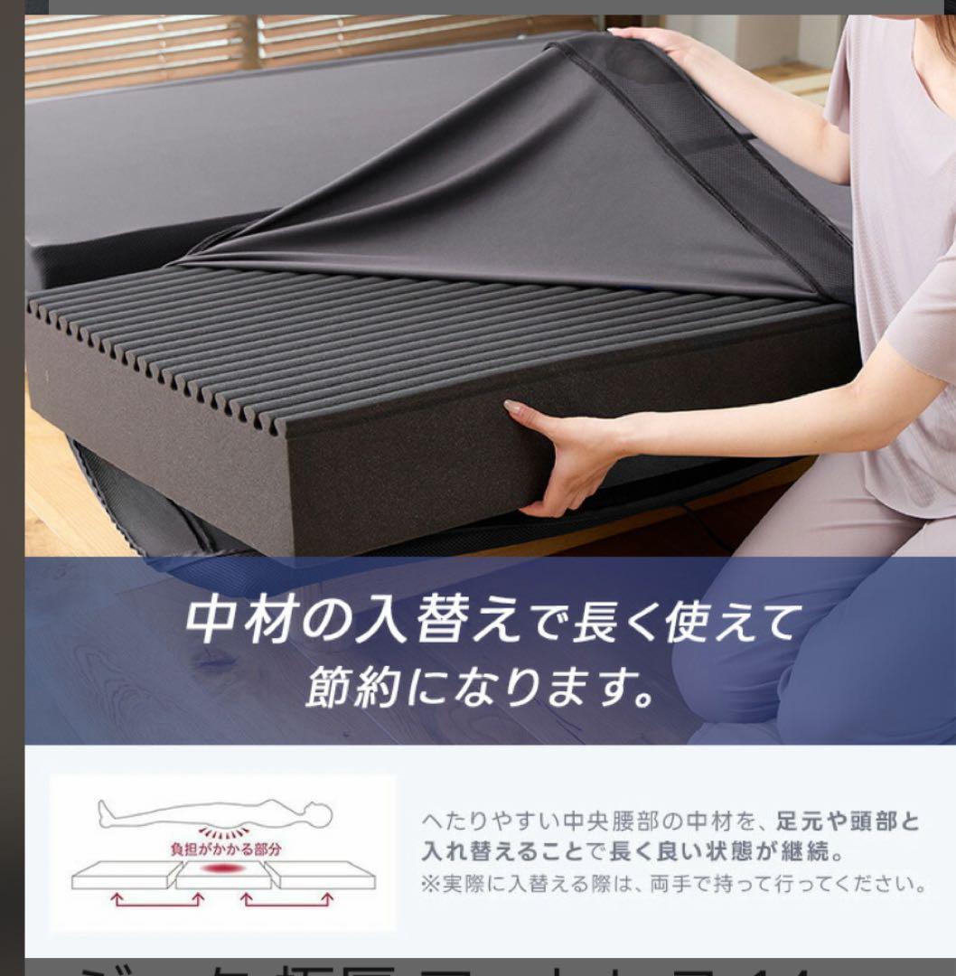 RISE スリープマジック　極厚マットレス　セミダブル　高反発　定価88000円