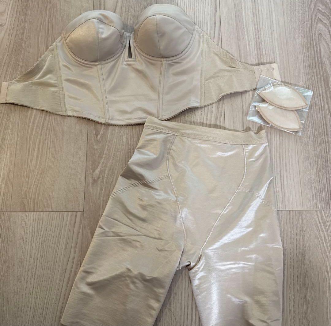 【美品】トリートドレッシングブライダルインナー D75パッド付きガードルセット