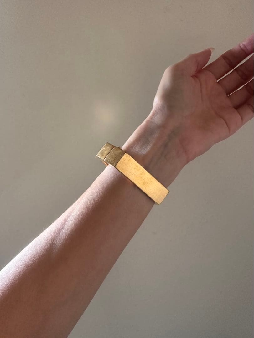 CELINE セリーヌ　フィービー期　ゴールド×シルバーメタル　 六角形バングル