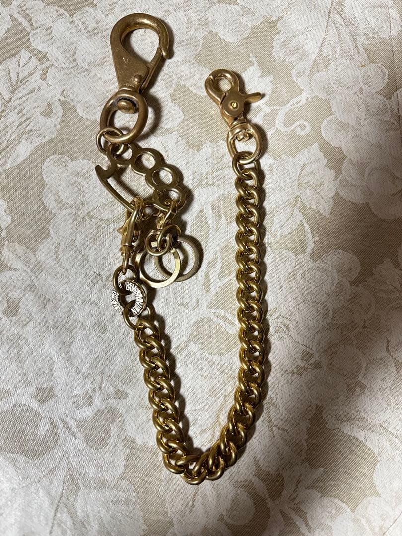 アイアンハート　ナスカン×ナックルタイプ　真鍮ウォレットチェーン