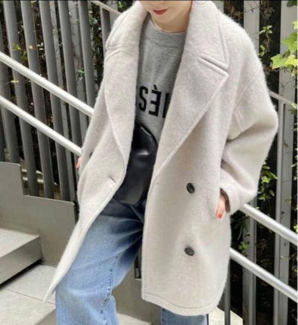 新品タグ付！Spick & Span ミドルシャギーコート36