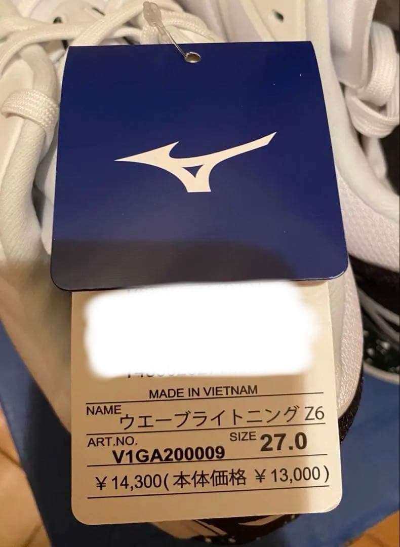 Mizuno WAVE LIGHTNING z6 ホワイト/ブラック27.0