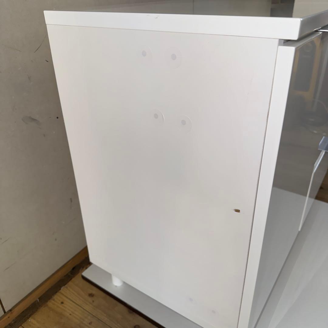 【1138】ホワイト収納キャビネット 引き出し3つ