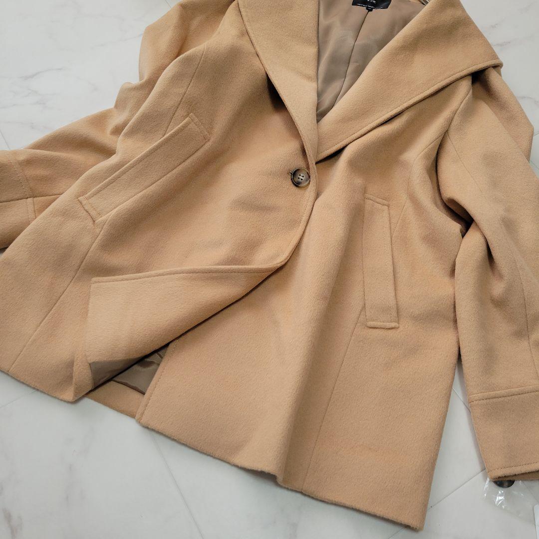 新品＊23区＊ウールカシミヤビーバー フード付き ショートコート