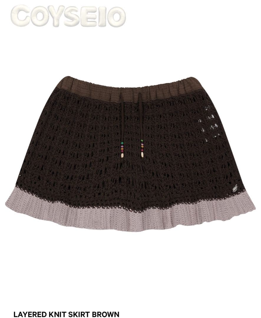【新品未使用】COYSEIO ニットミニスカート ブラウン
