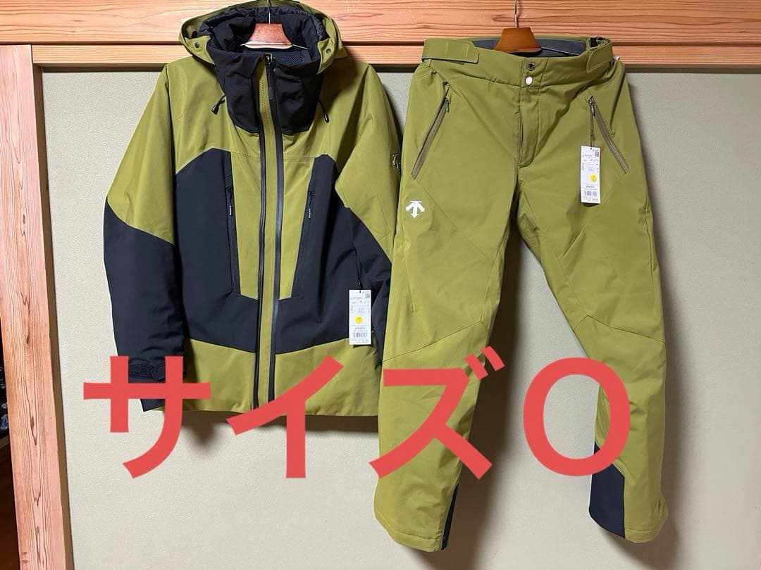デサント　スキーウェア 上下セット 男女兼用 スキーウェア オリーブグリーン