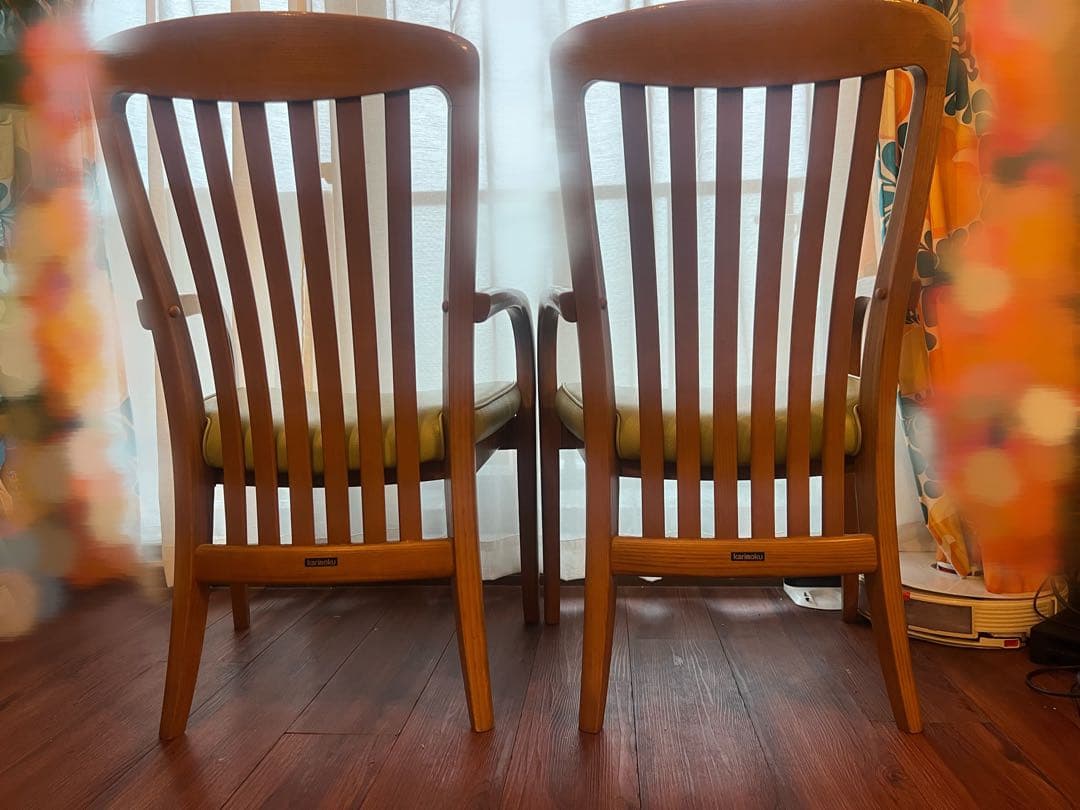 カリモク　ダイニングチェア2脚セット