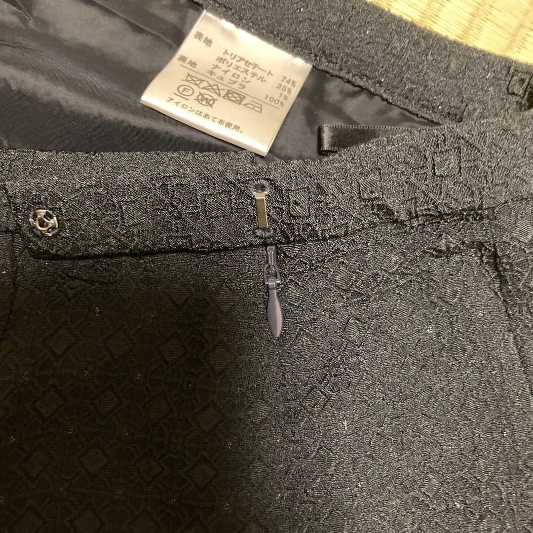 Leilian レリアン ネイビー 紺 スカートスーツ　上下セット　13＋号