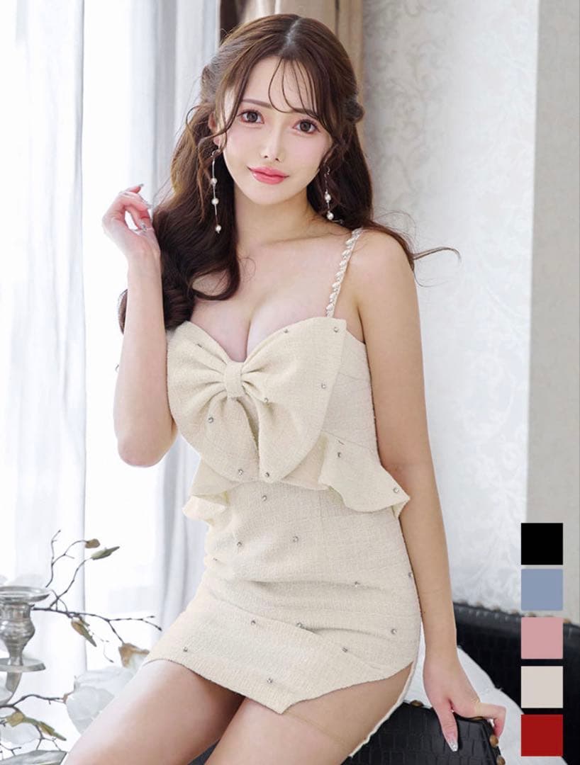 【JEWELS】ラメリボンキャミソールドレス(XS)