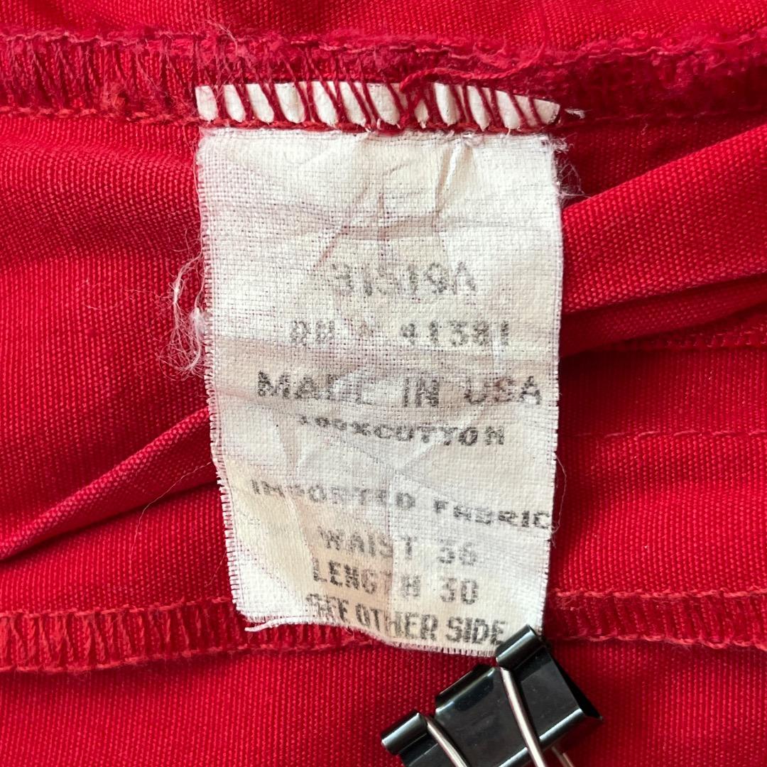 ポロ ラルフローレン W36 チノパン 90s USA製 古着 赤 19002