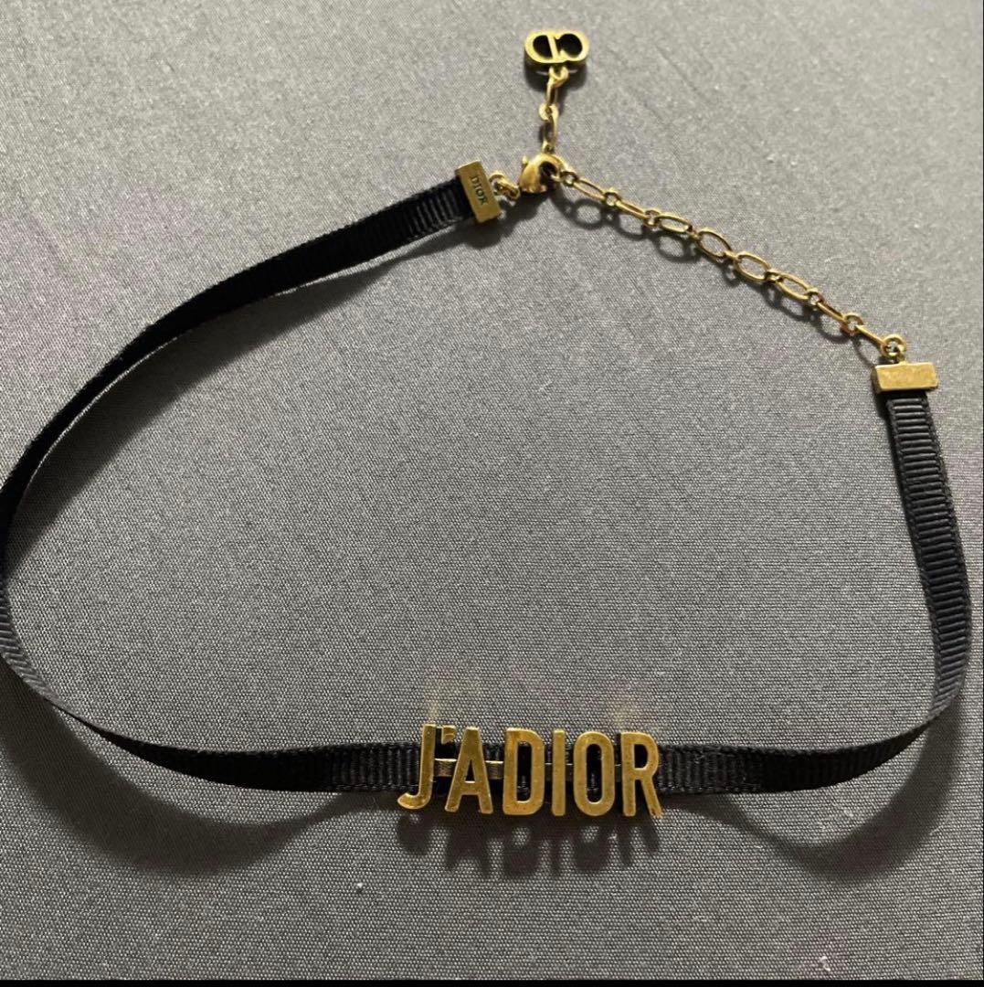J'ADIOR チョーカー メタル & グログランリボン