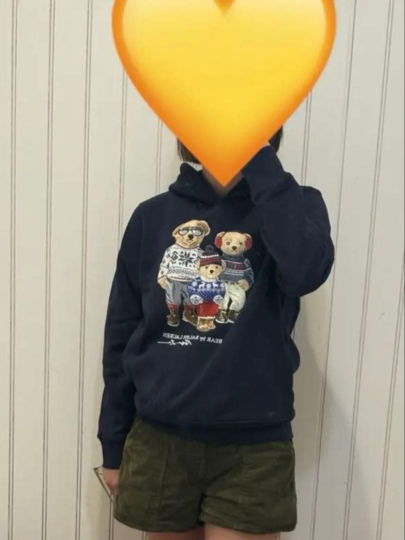 激レア　日本未販売　ポロラルフローレン　ポロベアファミリーパーカー160