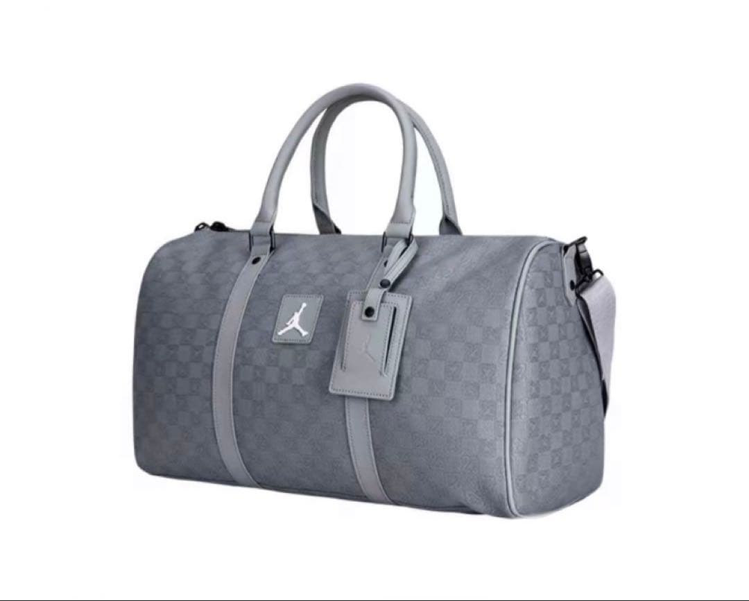 Jordan ボストンバッグ グレー チェック柄