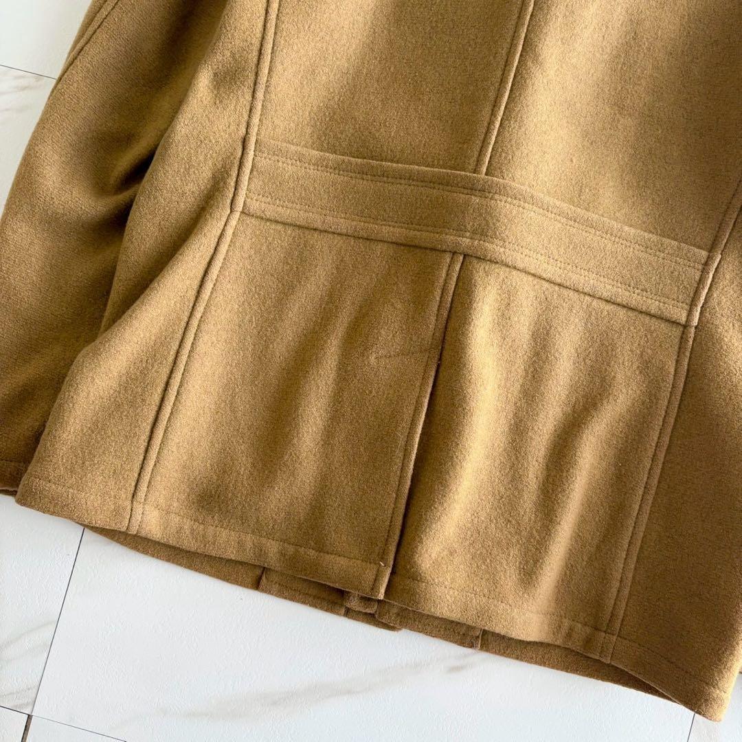 美品◆バーバリーブラックレーベル ダッフルコート キャメル ショート丈 L