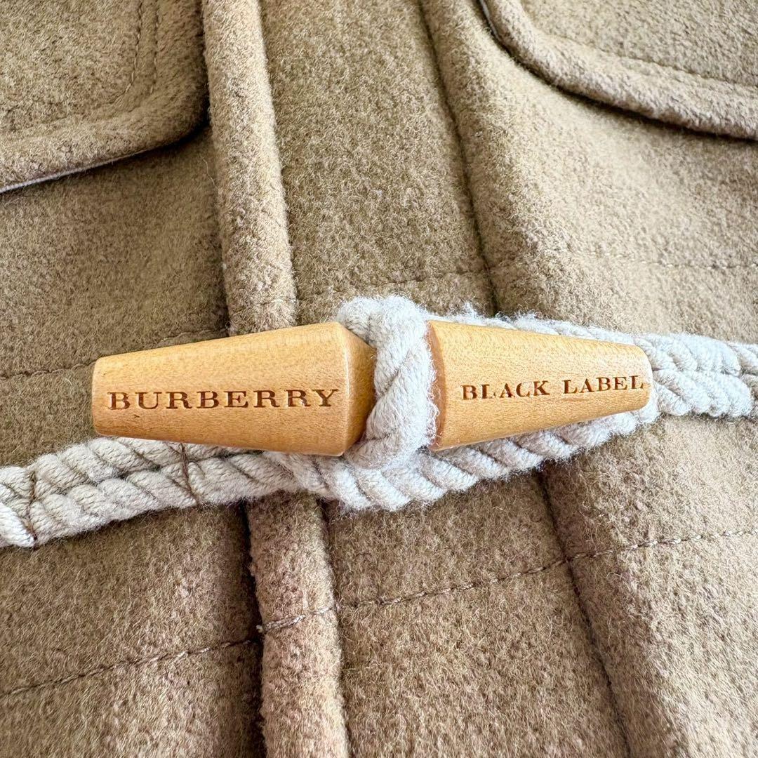 美品◆バーバリーブラックレーベル ダッフルコート キャメル ショート丈 L
