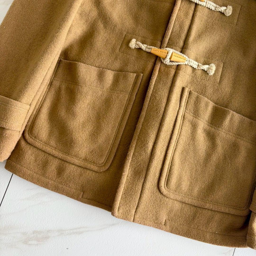 美品◆バーバリーブラックレーベル ダッフルコート キャメル ショート丈 L