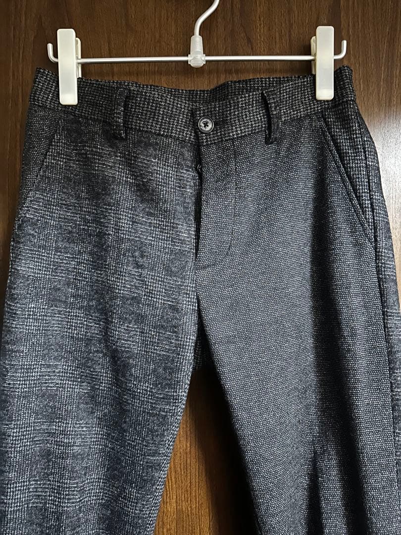 1piu1uguale3 クレイジーチェックパンツ　グレー Ⅳ