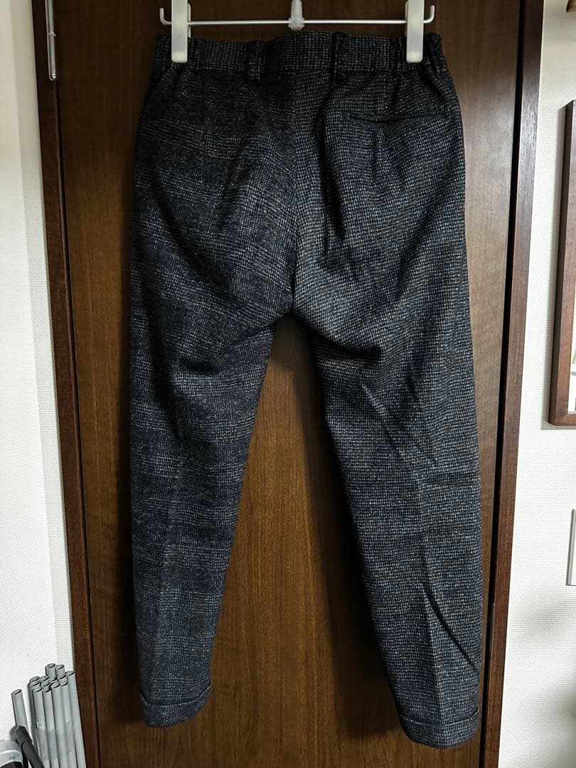 1piu1uguale3 クレイジーチェックパンツ　グレー Ⅳ