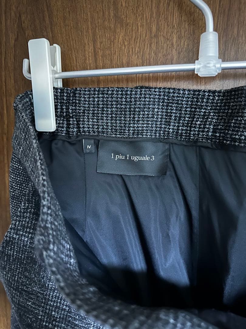 1piu1uguale3 クレイジーチェックパンツ　グレー Ⅳ