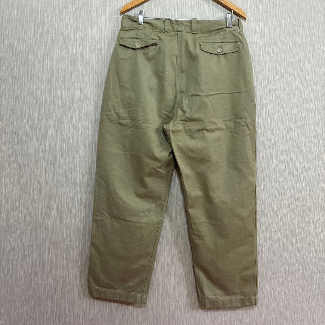 フランス軍　M52後期　オリジナル　カーキ チノパン サイズ35 33インチ相当