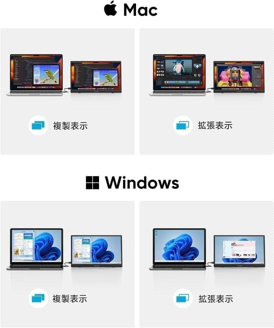 モバイルモニター 15.6インチ 1920*1080 ディスプレイ IPS液晶