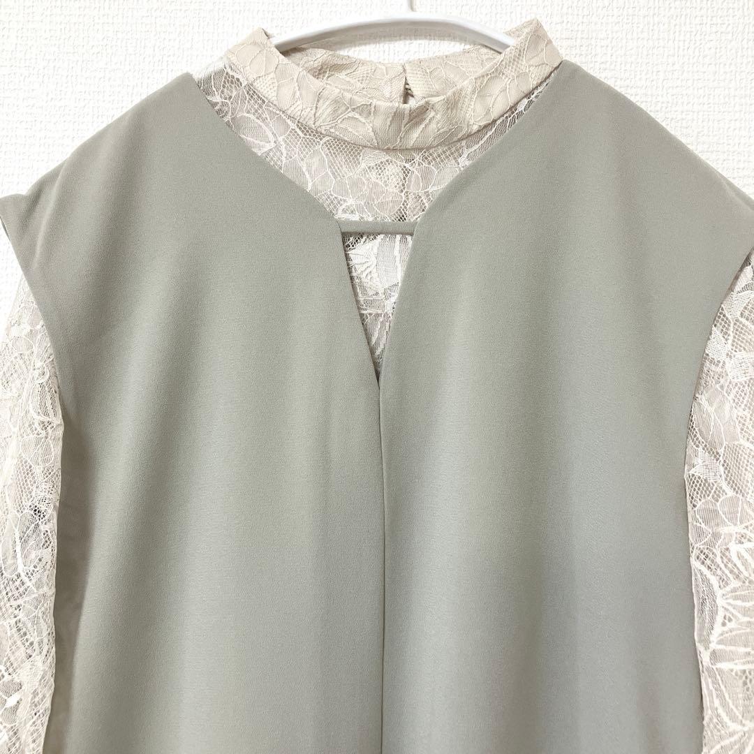 あさこ　新品　カナ　ベルスリーブスリット2wayワンピース