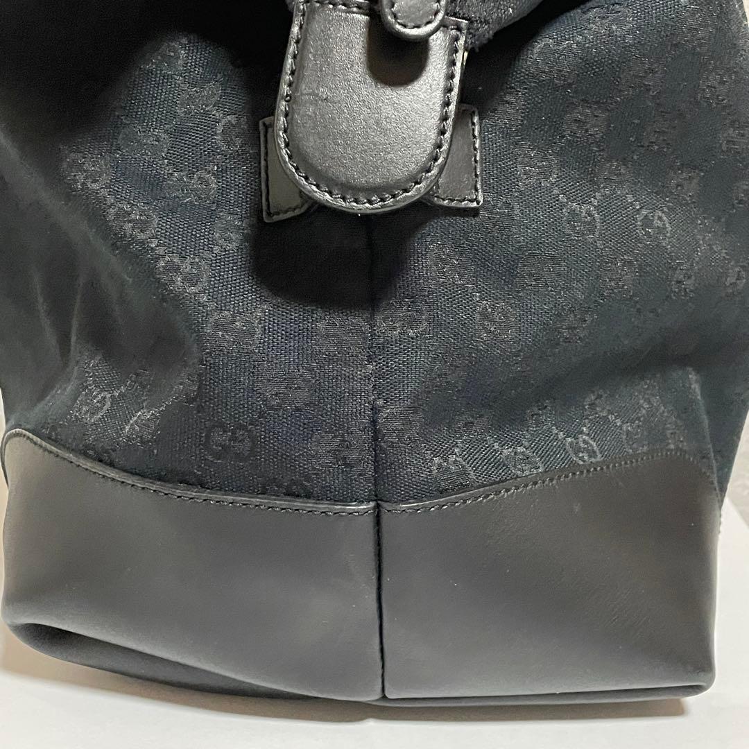 GUCCI グッチ ボストンバッグ ブラック GGスプリーム キャンバス
