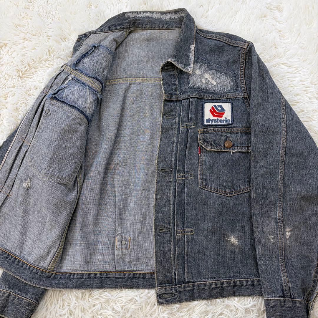 ヒステリックグラマー 2ndタイプ ダメージ加工 デニムジャケット ワッペン M