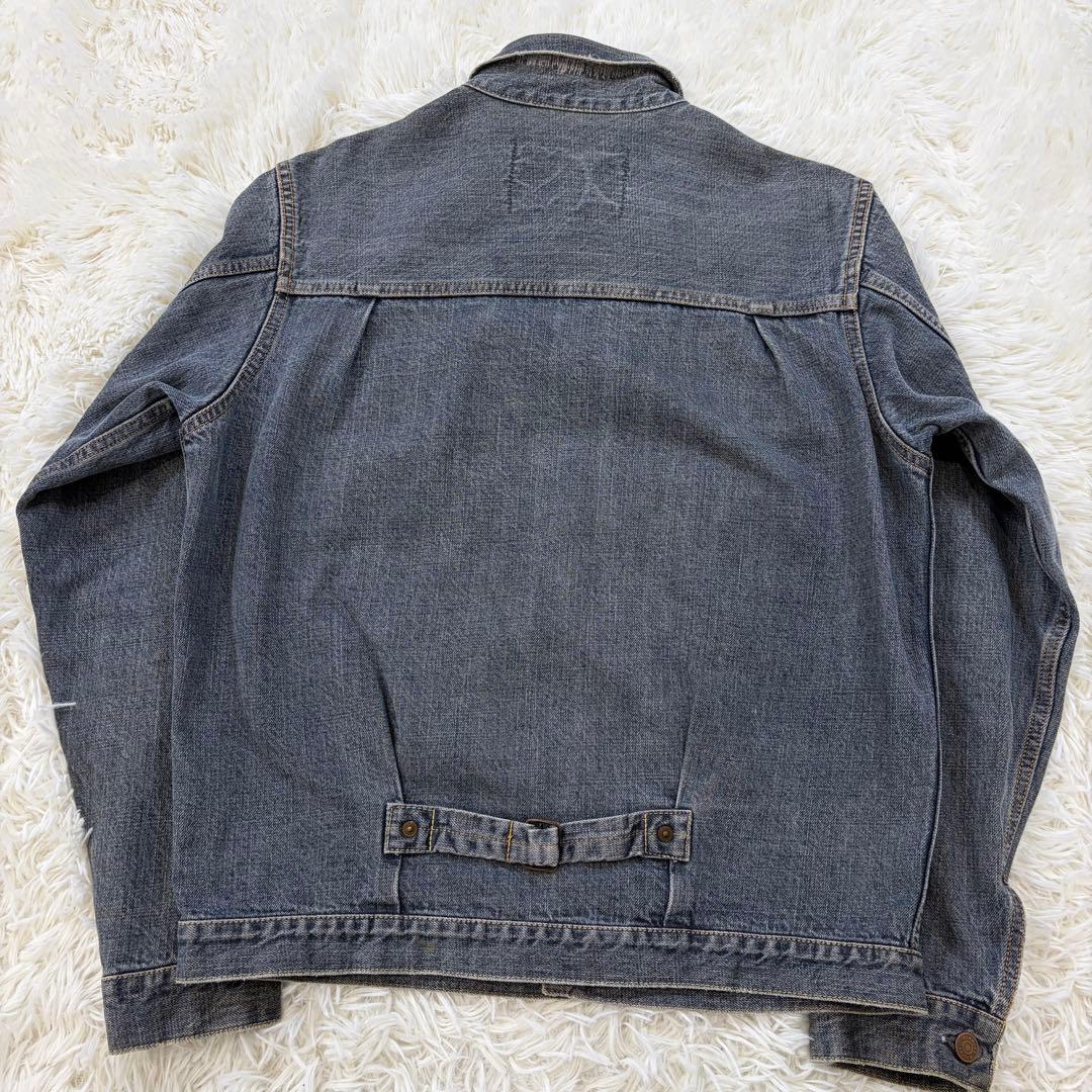 ヒステリックグラマー 2ndタイプ ダメージ加工 デニムジャケット ワッペン M