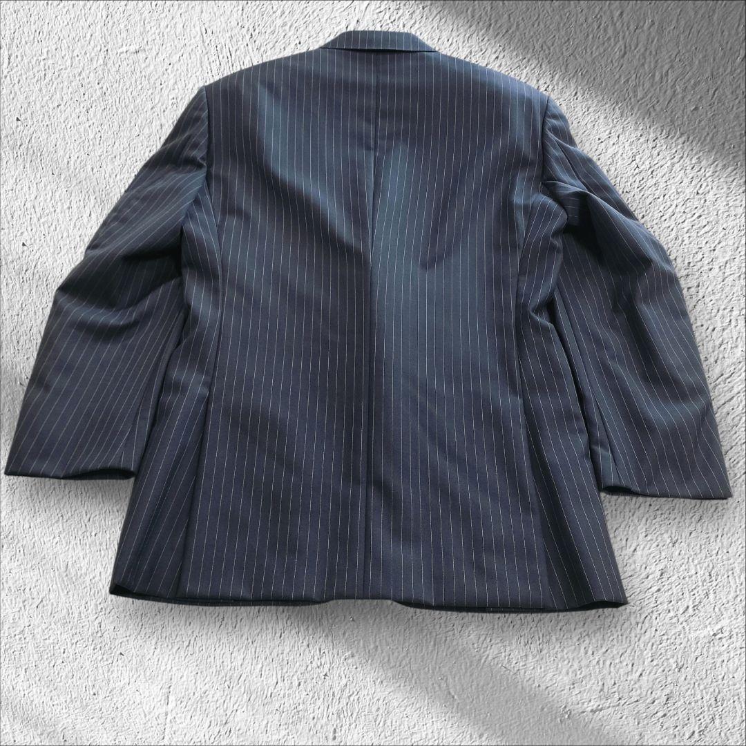 ②ポロラルフローレン ピンストライプ スーツ A5 ネイビー ブラック
