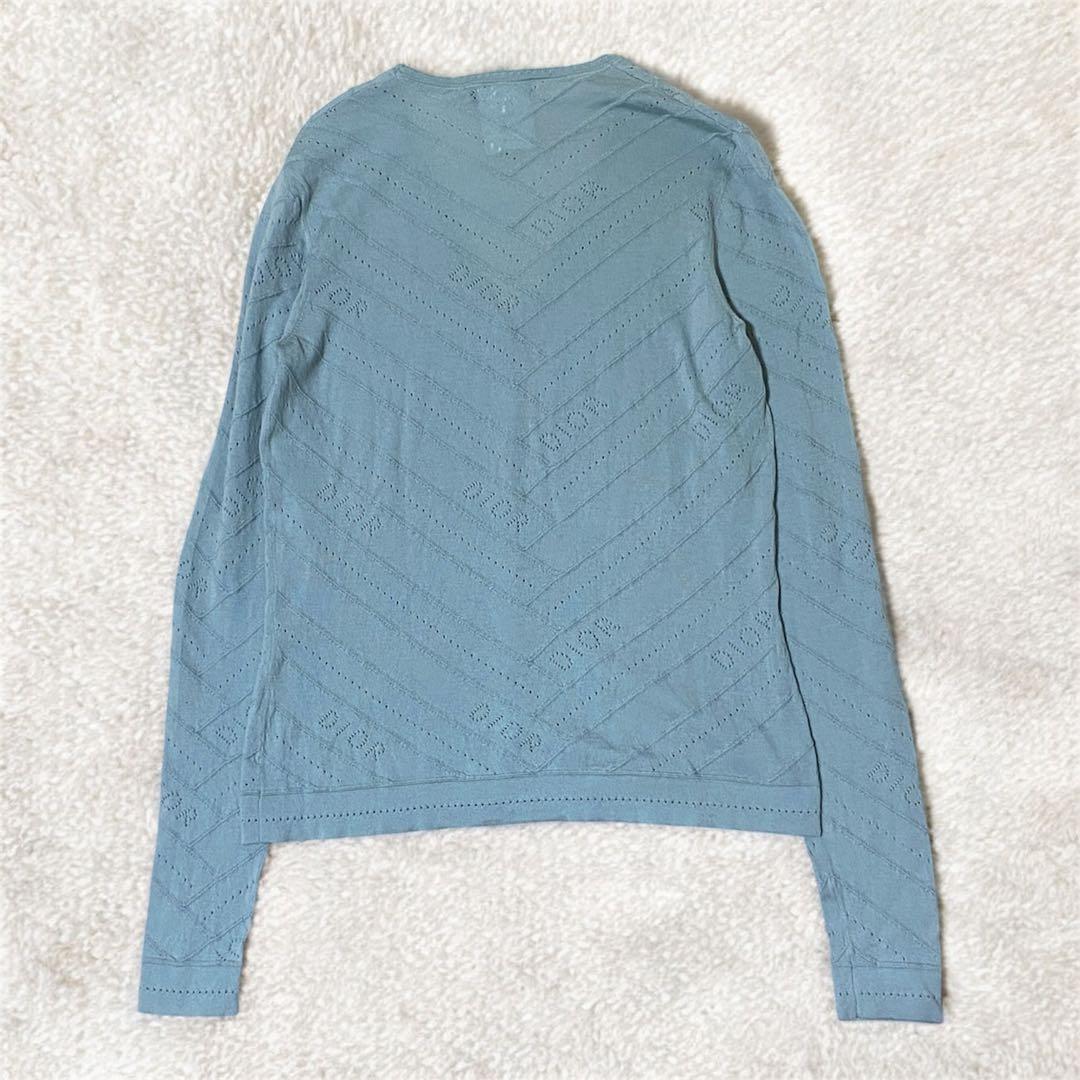 美品 CHRISTIAN DIOR 総柄ロゴカーディガン ガリアーノ期 希少