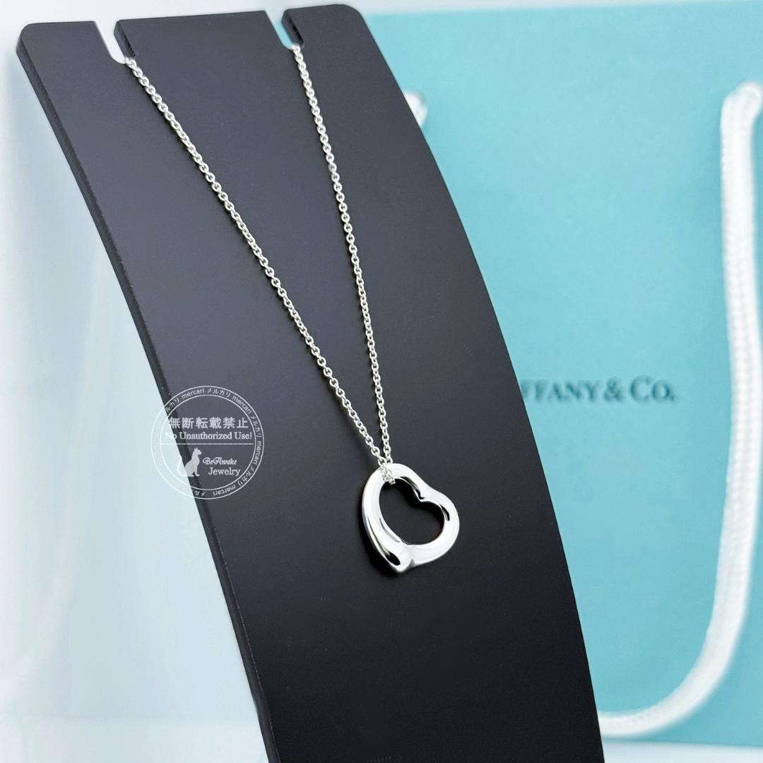 【新品仕上げ済】ティファニー オープンハート ペンダント ネックレス Sサイズ